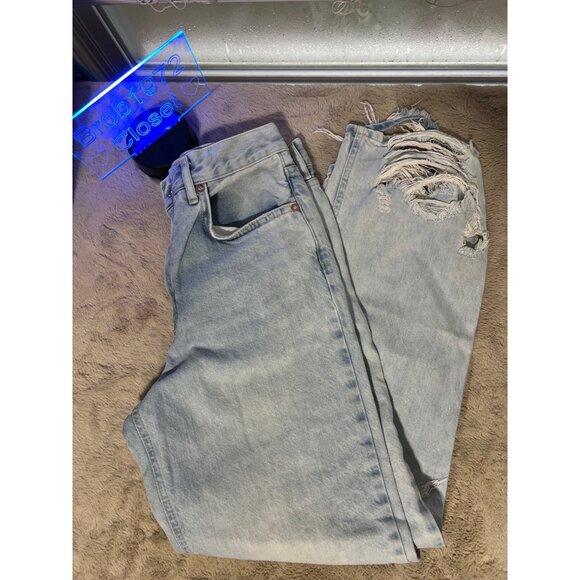 Destroyed Light Wash Denim Jeans By We The Free Size 27 - Picture 9 of 9